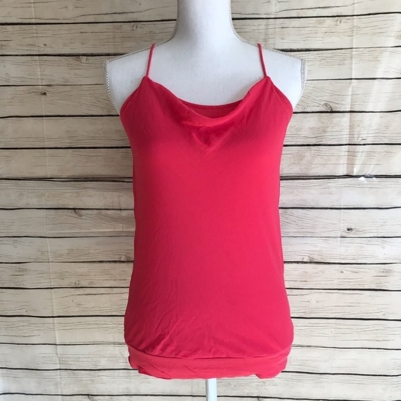 Express Tops - Express Pink Sheer Lined Racerback Top